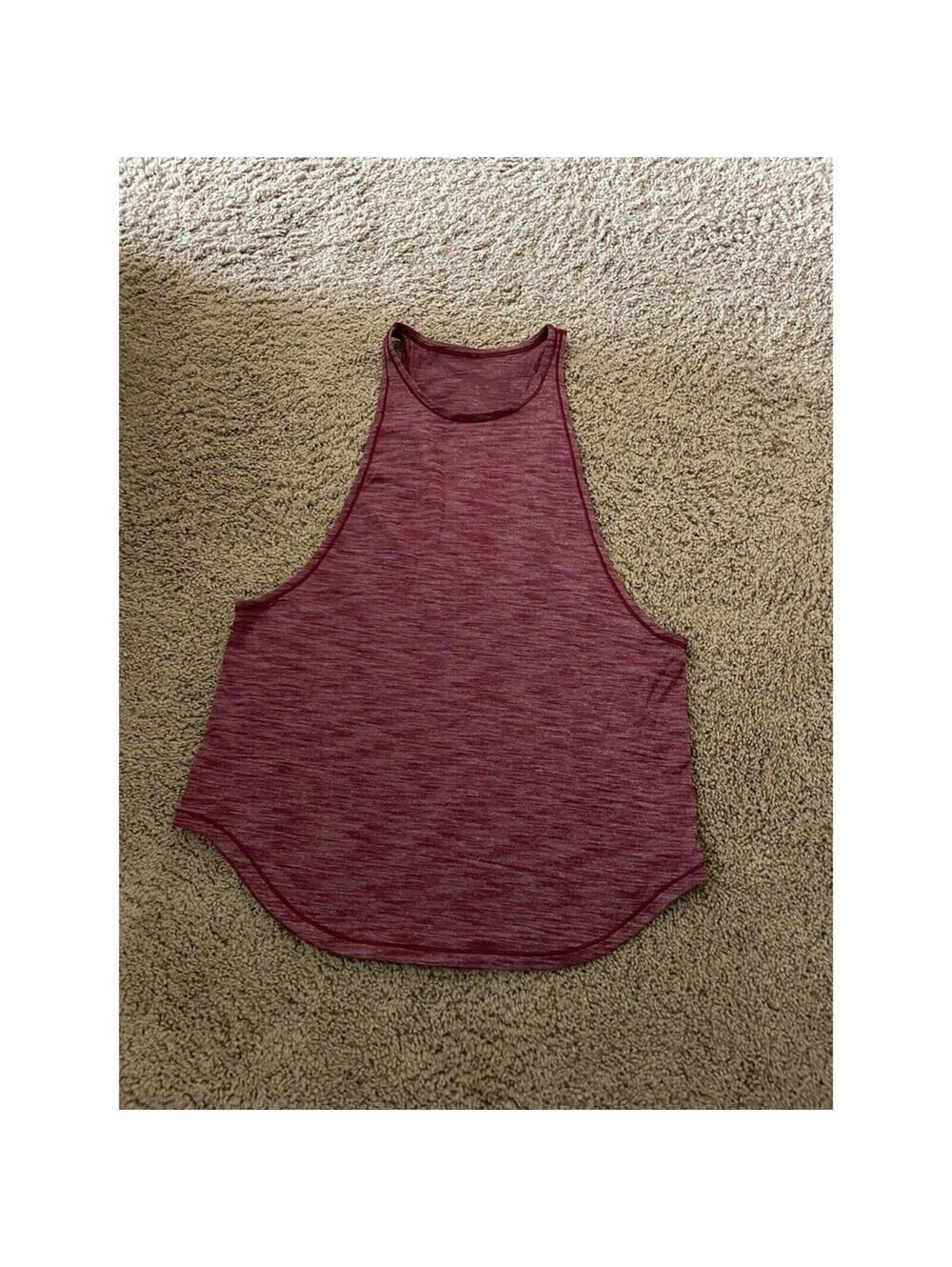 Women's lululemon sleveless top burgundy loose M MEDIUM light